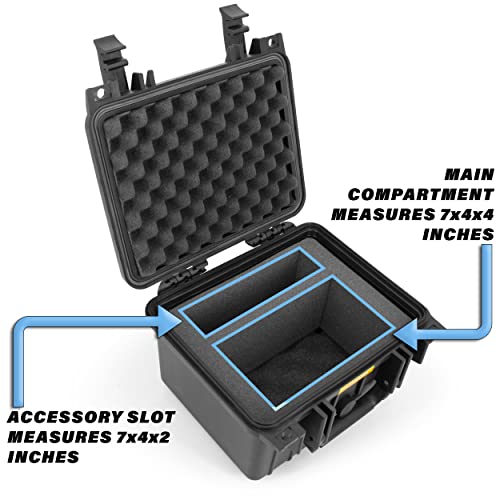 CASEMATIX Travel Case Compatible with Samsung Freestyle Projector and Smart Projector Accessories, Waterproof Impact Resistant Portable Projector Case with Shock Absorbing Padded Foam