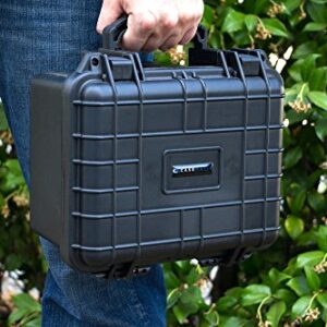CASEMATIX Travel Case Compatible with Samsung Freestyle Projector and Smart Projector Accessories, Waterproof Impact Resistant Portable Projector Case with Shock Absorbing Padded Foam