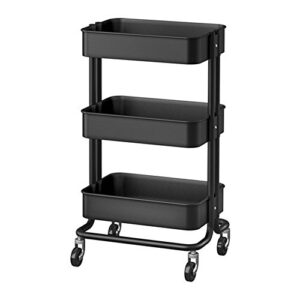 raskog home kitchen storage utility cart-black