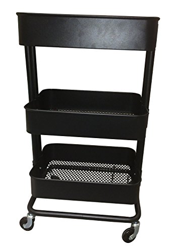 Raskog Home Kitchen Storage Utility cart-Black