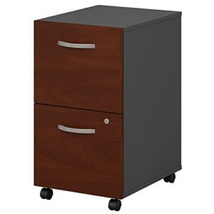 bush business furniture series c 2 drawer mobile file cabinet in hansen cherry