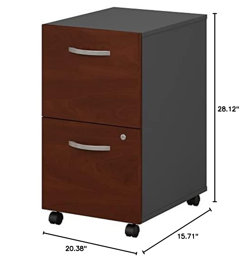 BUSH BUSINESS FURNITURE Series C 2 Drawer Mobile File Cabinet in Hansen Cherry