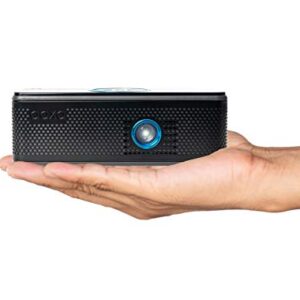 AAXA BP1 Speaker Projector – Bluetooth 5.0, 1080P Support Battery Power Bank, Up to 6 Hour Projection or 24 Hours Playtime, USB-C Mirroring, Onboard Media Player, HDMI, DLP Portable Mini LED Projector