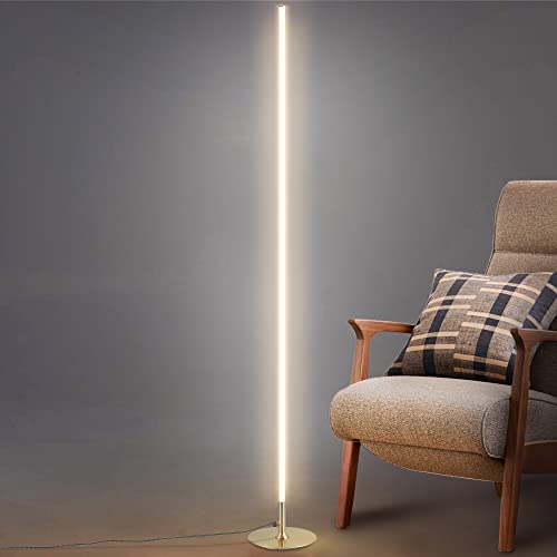 JONATHAN Y JYL7007B Iris 59.5" Integrated Dimmable LED Floor Lamp Modern Standing Lamp Contemporary for Bedrooms, Living Room, Office, Reading, Gold