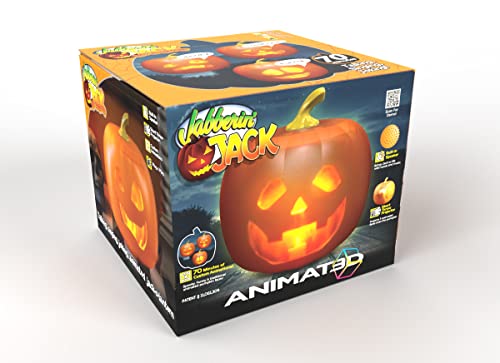 Mindscope Jabberin Jack Talking Animated Pumpkin with Built in Projector & Speaker Plug'n Play