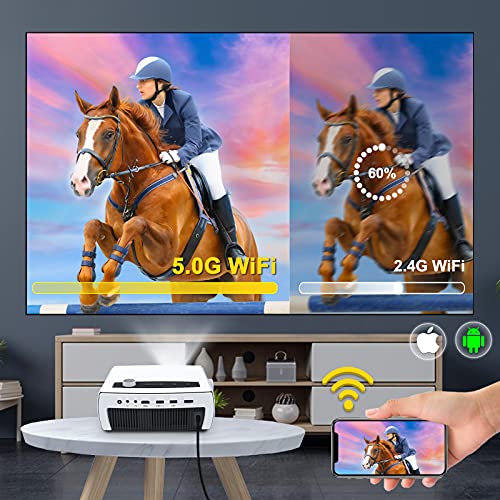 Artlii Enjoy3 4K Projector, Camping Projector, Support Dolby Audio, Wireless & Wired Mirroring, Home Theater Projector Compatible W/TV Stick, iOS, Android