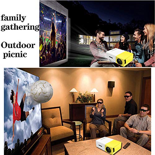 Mini Projector,Neat Projector Portable for Kids Gift,Small Outdoor LED Video Projectors for Home Theater Movie with HDMI USB TV and Remote Control (5 inches Upgraded)