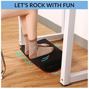 Foot Rest,Footrest for Under Desk at Work,Ecorelaxing Computer Desk Footstool for Home Office and School,Padded Foot Stool Cushion with Non-Slip Surface (Black)