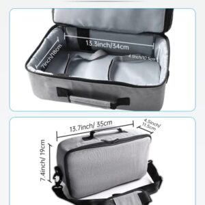 Projector Case, smanic Projector Travel Carrying Bag with Adjustable Shoulder Strap & Compartment Dividers for for Acer, Epson, Benq, LG, Sony (Large)