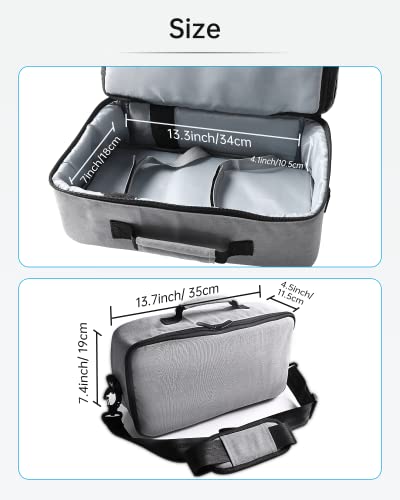 Projector Case, smanic Projector Travel Carrying Bag with Adjustable Shoulder Strap & Compartment Dividers for for Acer, Epson, Benq, LG, Sony (Large)