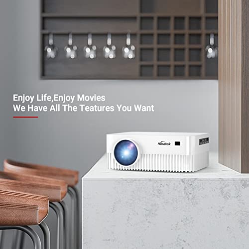 Mini Projector,Hasatek Projector with WiFi and Bluetooth，Projector 4K Support，Portable Projector for Home Theater Outdoor Movie Projector with HDMI USB Interfaces for TV Stick, iOS, Android，PC，Tablet