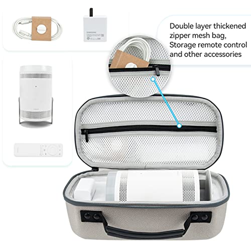 Hounyoln Hard Case for Samsung The Freestyle Projector,The Freestyle Smart Portable Projector 360° All-Round Protection Storage Box Travel Bag