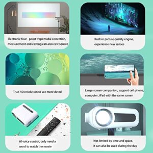 Mini Projector, 1080P HD Portable Projector Outdoor Home Theater Movie Projector with HDMI/USB/SD/AV for iOS/Android/Windows/PS5/Computer/TV (no WiFi)
