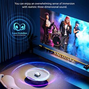 YOWHICK Projector with 5G WiFi Bluetooth, Native 1080P 10000 Lumen HD Outdoor Video Projector Support 4K, Home Theater Movie Projector Compatible with HDMI, VGA, USB, Laptop, iOS Android Phone, White