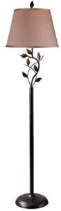 kenroy home 32240orb ashlen floor lamp with oil rubbed bronze finish, rustic style, 58.75″ height, 15″ width, 15″ depth