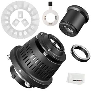 ambitful al-16 pro bowens mount split focalize conical snoot optical condenser art special effects shaped beam light cylinder with for nikon ai lens adapter