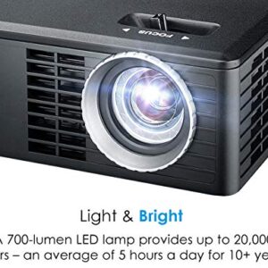 Optoma ML750 WXGA 700 Lumen 3D Ready Portable DLP LED Projector with MHL Enabled HDMI Port, White