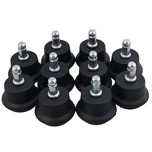 10PCS Replacement Office Chair or Stool Bell Glides，Stationary Plastic Foot Glide 2inch- Low Profile