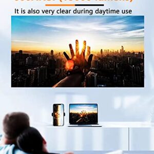 Portable Projector 3D Blu-ray/4K Super Color, 600ANSI(9500LM) Projector Cinema-Grade True 3D-300-inch Super-Color Blu-ray Experience, Support Side Projection/Wireless Same Screen HiFi Speaker