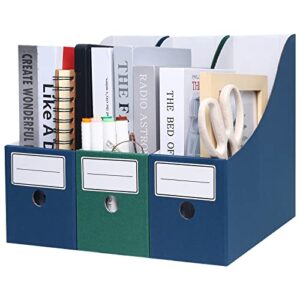 komstuon magazine file holder(6 pack), cardboard magazine file holder,document organizer,desk file organiser for school, office, home magazine file storage