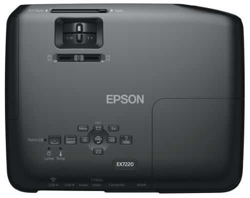 Epson EX7220, WXGA Widescreen HD, Wireless, 3000 Lumens Color Brightness, 3000 Lumens White Brightness, 3LCD Projector