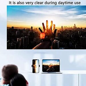 4k Projector HD 1200ANSI Portable Projector, 3D Projector All-in-one Lift, 300-inch Giant Screen Projector, Indoor and Outdoor use is Very Convenient (Space Gray)