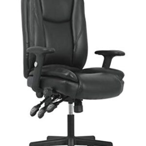 Sadie High-Back Leather Office/Computer Chair - Ergonomic Adjustable Swivel Chair with Lumbar Support (HVST331)