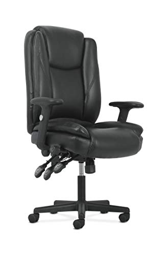 Sadie High-Back Leather Office/Computer Chair - Ergonomic Adjustable Swivel Chair with Lumbar Support (HVST331)