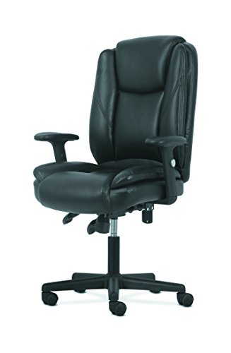 Sadie High-Back Leather Office/Computer Chair - Ergonomic Adjustable Swivel Chair with Lumbar Support (HVST331)