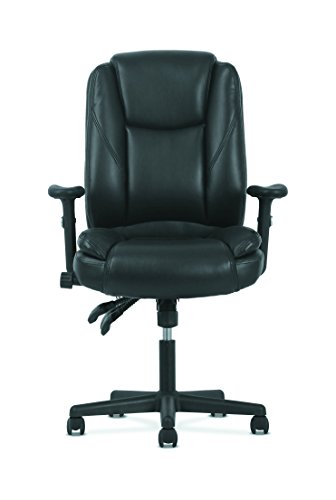 Sadie High-Back Leather Office/Computer Chair - Ergonomic Adjustable Swivel Chair with Lumbar Support (HVST331)