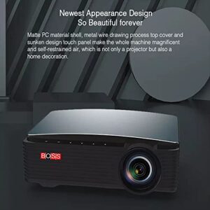 Boss S28A | 3840 x 2160p UHD Projector for Home/Office | Multimedia Projector with 7200 lumens | Projector for Home Cinema Electronic Focus Compatible with TV Stick, Set-Top Box, HDMI, USB, Laptop