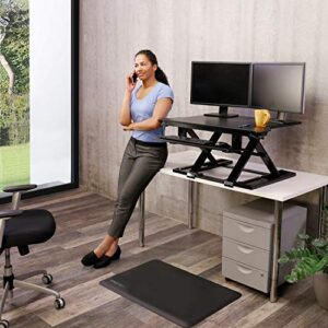 Ergotron – WorkFit-TX Standing Desk Converter, Dual Monitor Sit Stand Ergonomic Desk Riser for Tabletops – 32 Inch Width, Black