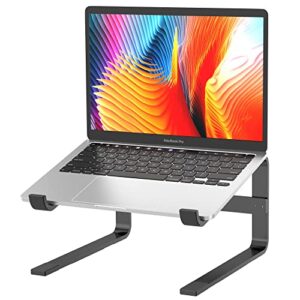talk works ergonomic laptop stand for desk – universal compatibility computer monitor riser stand pedestal for desktop w/ padded silicone grip
