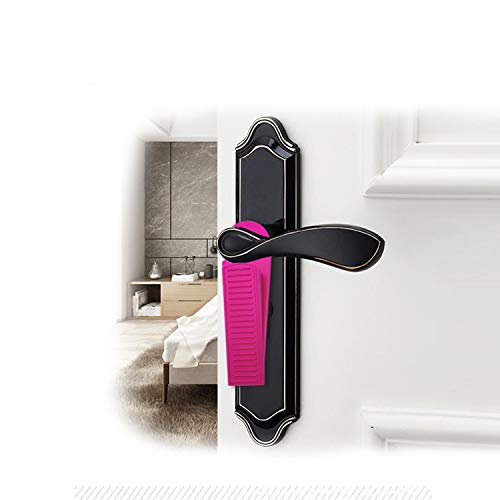 SPDTECH 2 Pack Door Stops Pink with Hanger Multi Surface Anti Slippery Door Stop with Heavy Duty Design Flexible and Wedge Non Scratching Door Holder Suitable for Clearance Height Less Than 1 inch