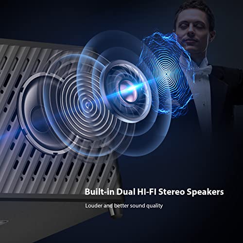 OTOUCH Native 1080P Projector 15000LM/600ANSI 5G WiFi Bluetooth Projector 4K Support 4P Keystone/Phone Sync/Dual HiFi Speakers/BT Remote/Good Heat Dissipation for Phone PC TV Stick Switch PS5