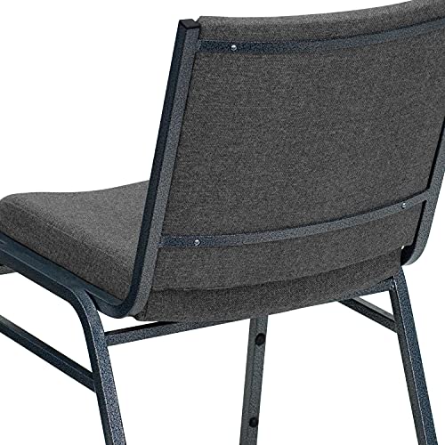 EMMA + OLIVER Heavy Duty Gray Fabric Stack Chair