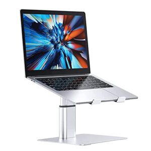 laptop stand, adjustable ergonomic laptop riser, portable aluminium alloy computer stand for laptop, laptop stand for desk, fits for hp, macbook air pro, dell, hp, lenovo fits 10-17.3″ laptop