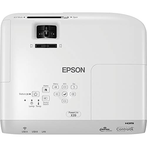 Epson PowerLite X39 LCD Projector - 4:3 - White, Gray