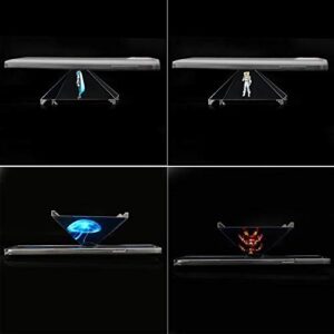 Arinda 3D Hologram Pyramid Display Projector Video Stand Portable for Smart Mobile Phone