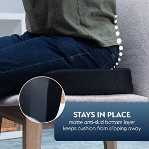 Sky Mat Office Chair Cushion - 17.9 x 14 x 2.75 Seat Pillow for Back Discomfort w/ Gel Foam Pad, Mesh Cover, Handle and Portable Bag - Machine Washable Pressure Relief Cushions