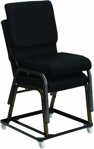 Flash Furniture HERCULES Series Steel Stack Chair and Church Chair Dolly