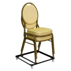 Flash Furniture HERCULES Series Steel Stack Chair and Church Chair Dolly