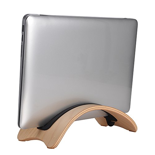 Docooler Samdi Natural Original Simple Wood Vertical Tablet Laptop iPad Desktop Stand Holder Display Stander for Apple MacBook Pro