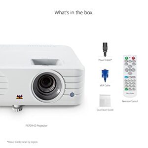 ViewSonic PX701HD 1080p Projector, 3500 Lumens, SuperColor, Vertical Lens Shift, Dual HDMI, Enjoy Sports and Netflix Streaming with Dongle