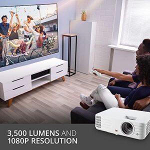 ViewSonic PX701HD 1080p Projector, 3500 Lumens, SuperColor, Vertical Lens Shift, Dual HDMI, Enjoy Sports and Netflix Streaming with Dongle