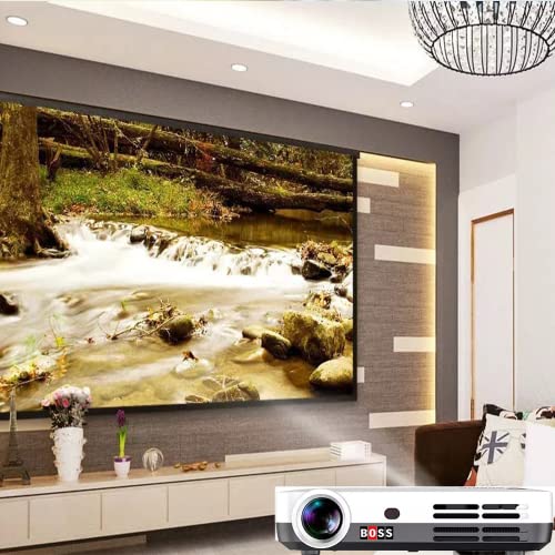 BOSS S7 Projector | 7000 Lumens | 2160P Ultra HD 4K, Android, Bluetooth, 3D Mobile Mirroring, Compatible with Mobile Phone, USB, HDMI