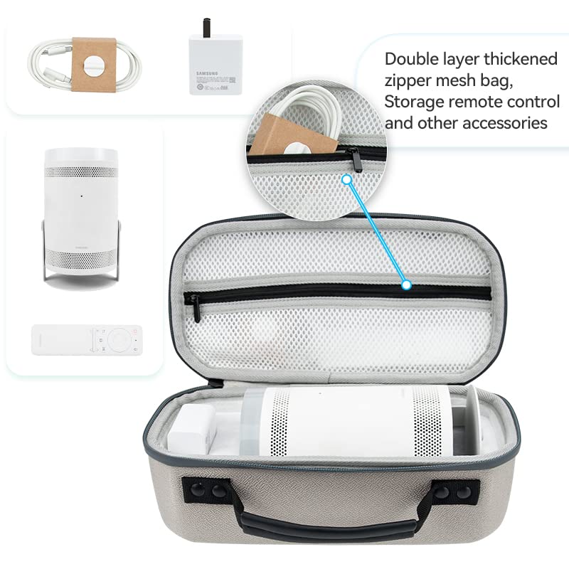 Hard Travel Case for Samsung The Freestyle Projector,Carrying Case Compatibility with Samsung Smart Portable Projector