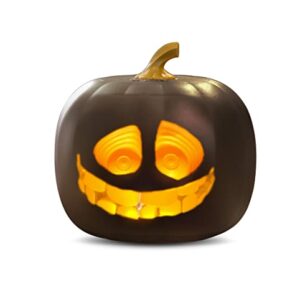 ANIMAT3D Jabberin' Jack Talking Animated Black Pumpkin with Built in Projector & Speaker Plug'n Play