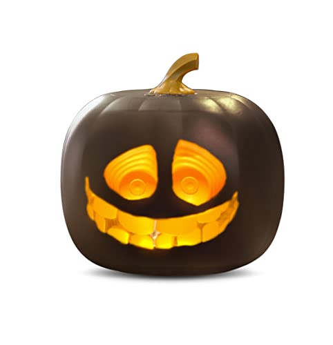 ANIMAT3D Jabberin' Jack Talking Animated Black Pumpkin with Built in Projector & Speaker Plug'n Play