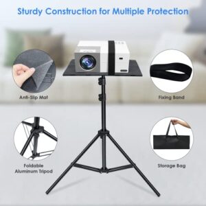 YOWHICK GDP1G 12000L WiFi Bluetooth Projector and Projector Tripod Stand Bundle